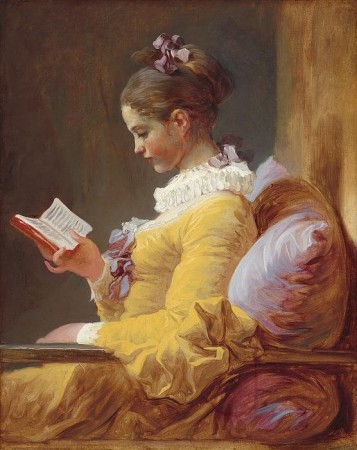 Young Girl Reading Print