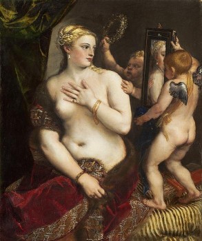 Venus With A Mirror Print