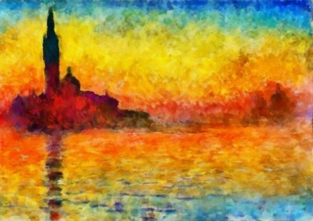Claude Monet Sunset In Venice Prints