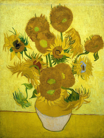 Fifteen Sunflowers In A Vase Print