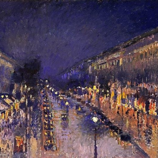 The Boulevard Montmartre At Night Print