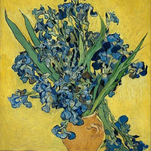 Vase With Irises Print