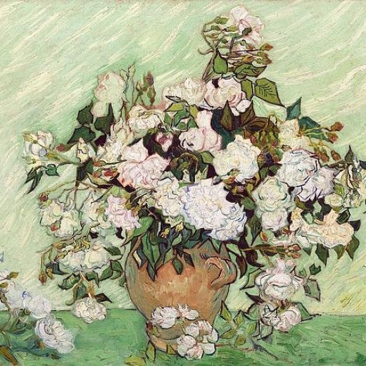 Vase With Pink Roses