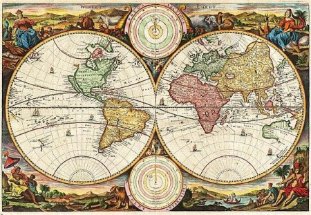 Vintage World Map Print