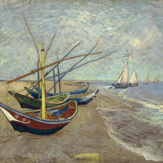 3-fishing-boats-on-the-beach-vincent-van-gogh