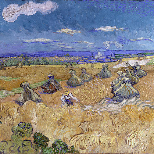 wheat-stacks-with-reaper-vincent-van-gogh